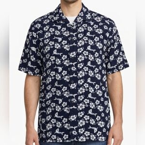 No Fear~Y2K VTG~Hawaiian Shirt~Aloha Camp Button Down~Shark~Skater~XL